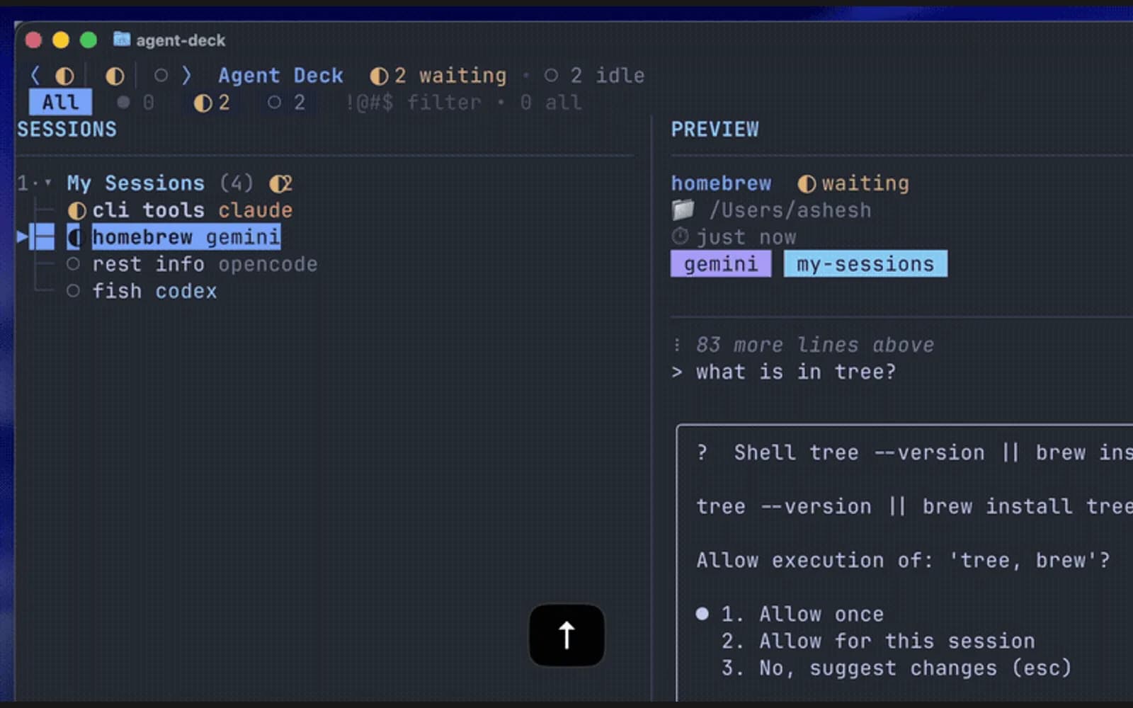 Agent Deck interface screenshot