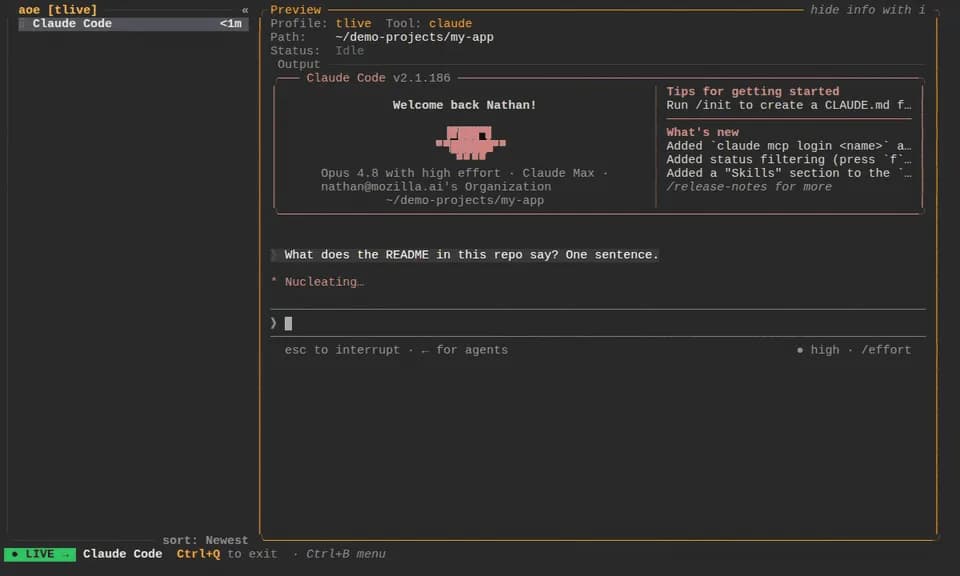 Agent of Empires interface screenshot