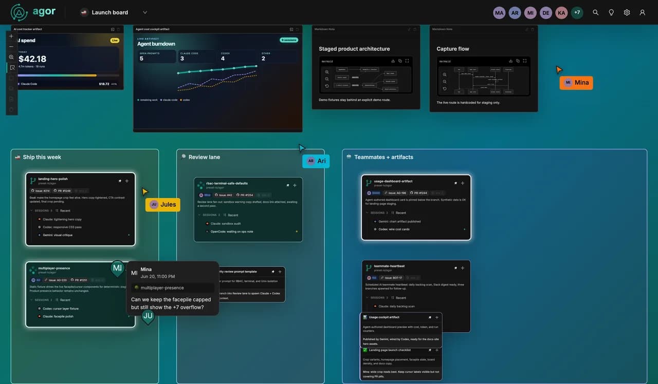 Agor interface screenshot