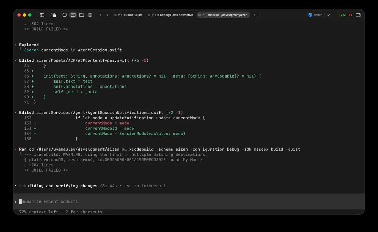 Aizen interface screenshot