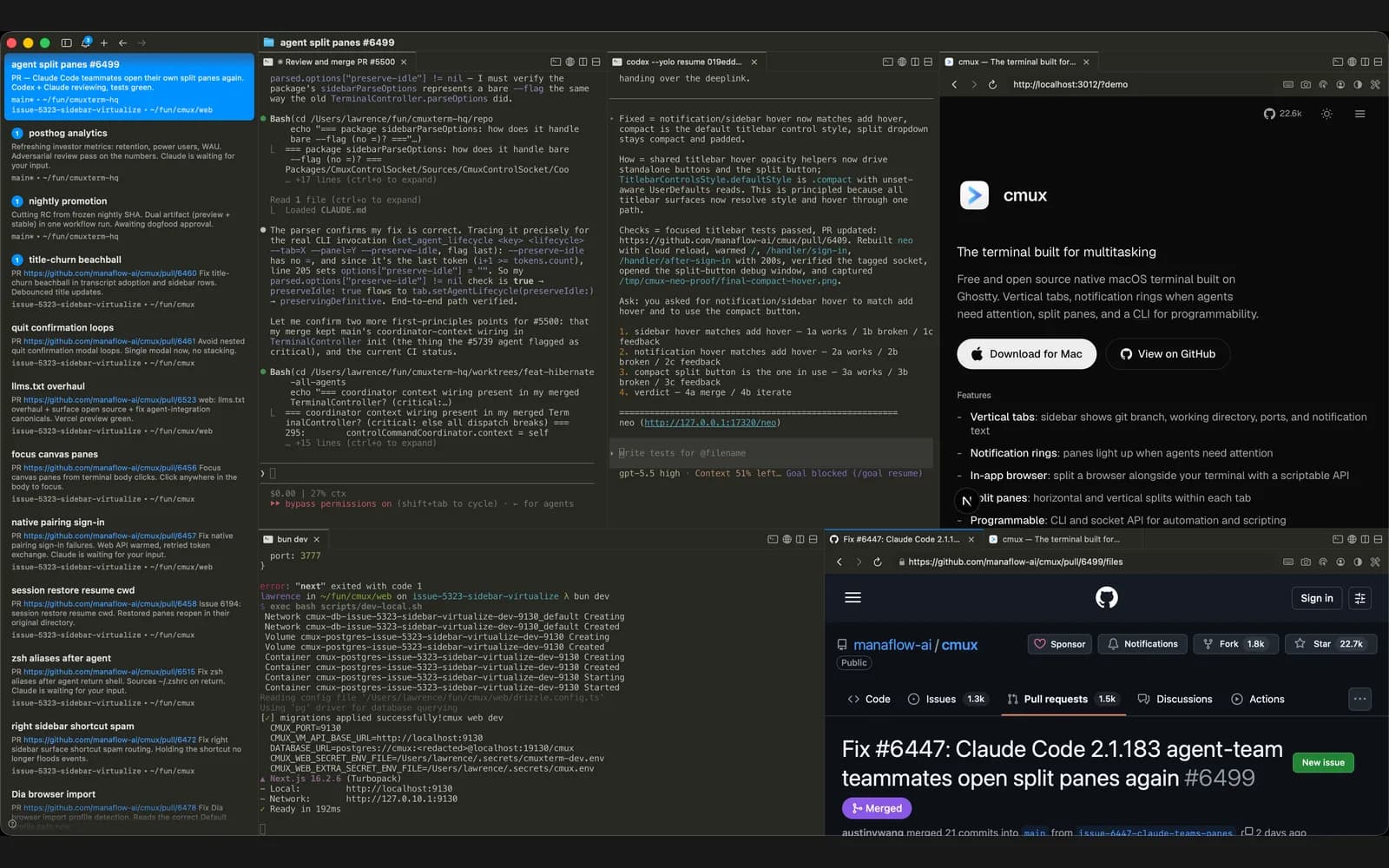 cmux interface screenshot