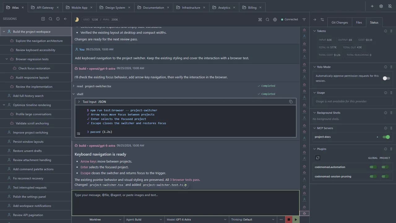 CodeNomad interface screenshot
