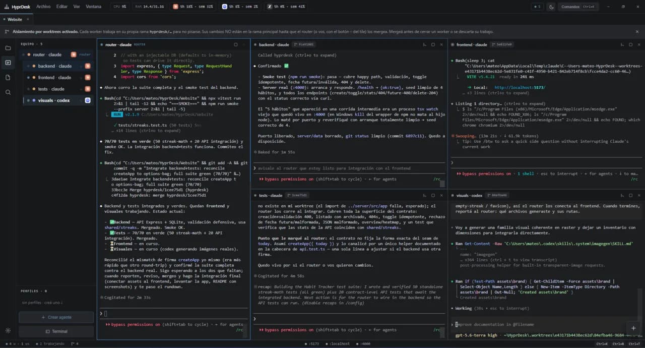 HyprDesk interface screenshot