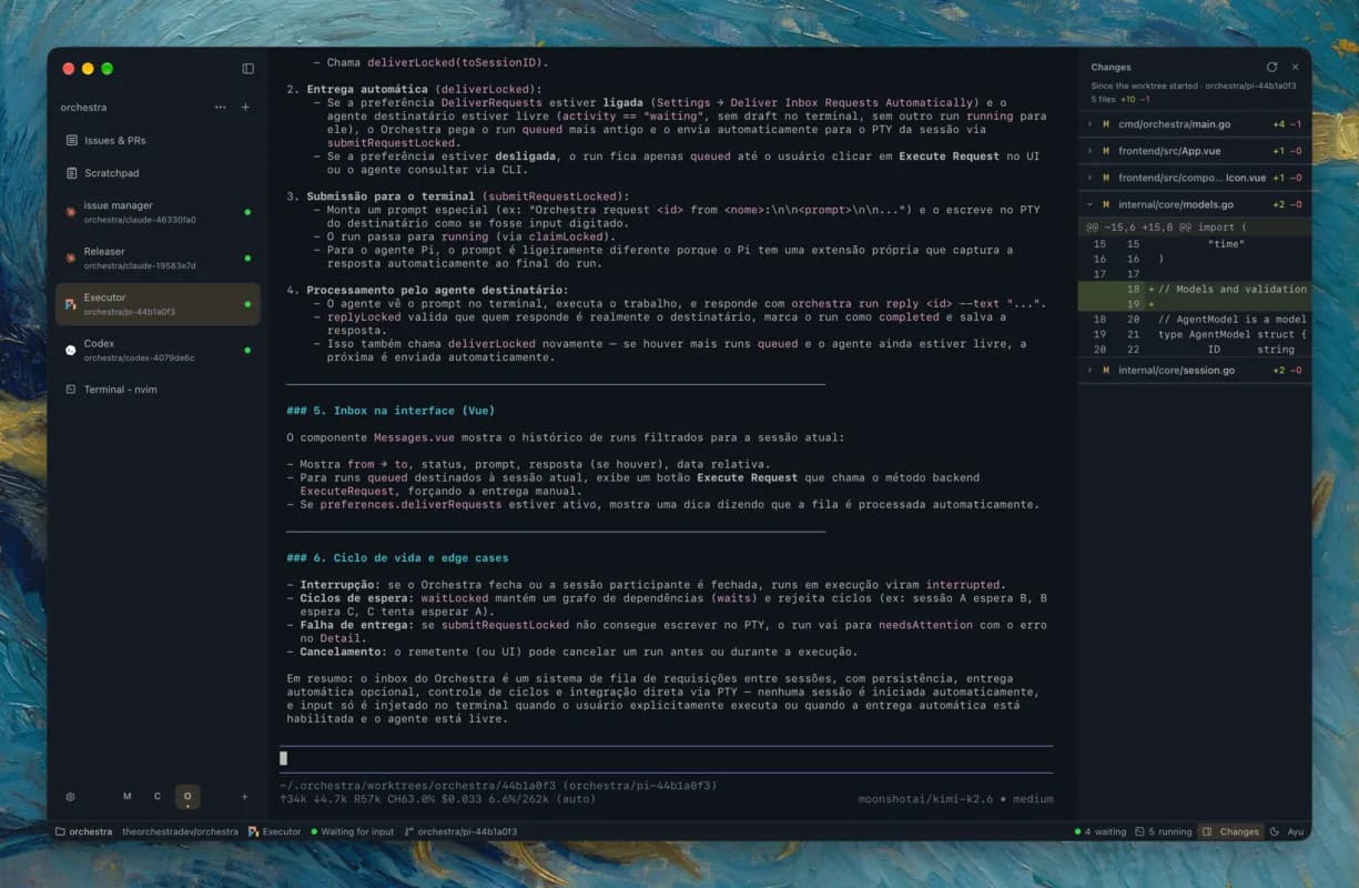 Orchestra interface screenshot